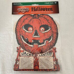 Retro Beistle Halloween Cardboard Jack-o-Lantern Fortune Wheel Game New NWT